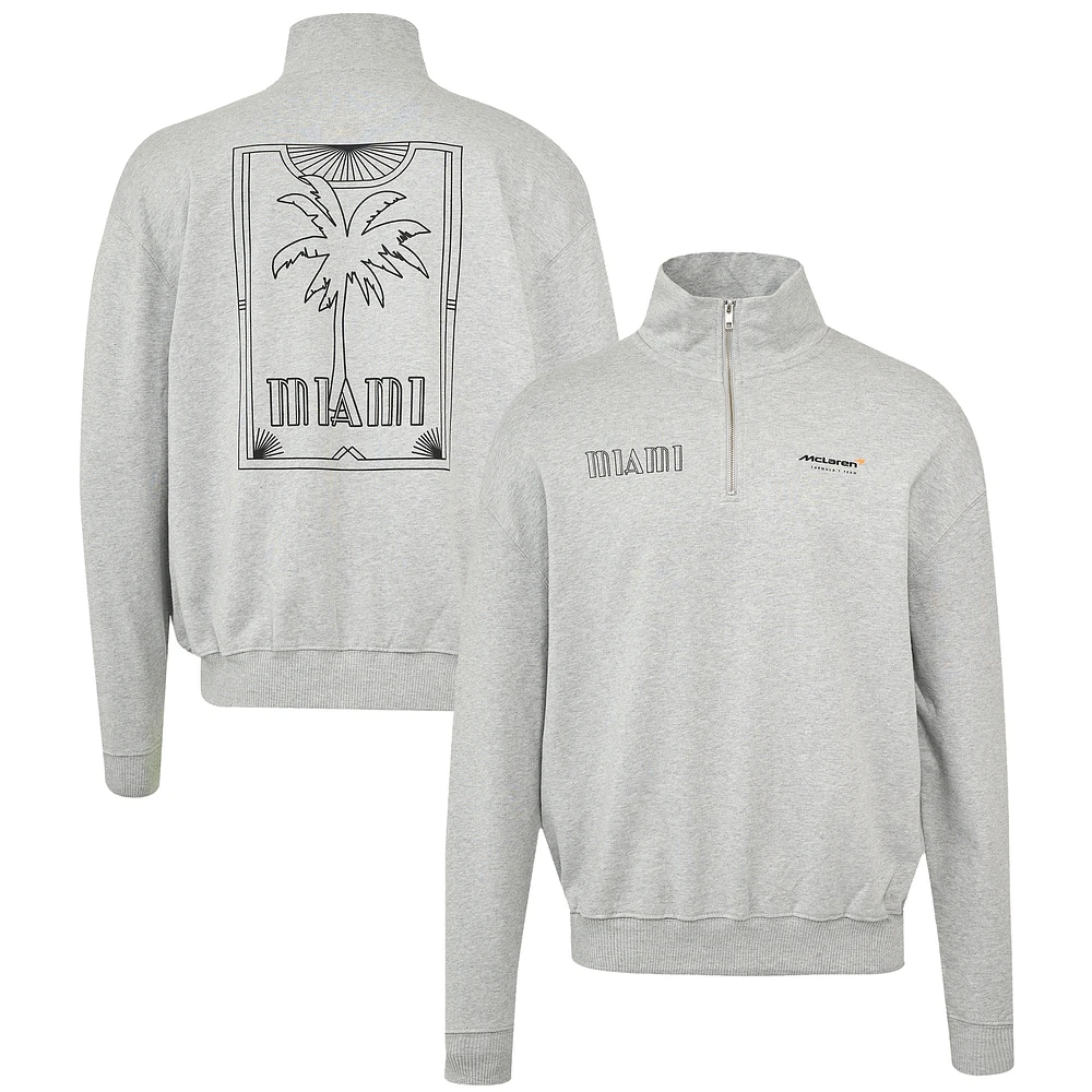 Sweat-shirt MCLAR 120 F1 MIAMI RACE, modèle standard, fermeture éclair 1/4, V120661, SWTMENQZP TU14740-120