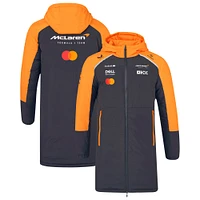 Veste de pluie longue zippée unisexe McLaren F1 Team 2025 Replica Anthracite/Orange