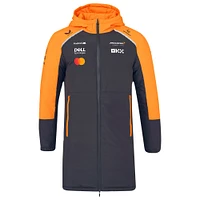 Veste de pluie longue zippée unisexe McLaren F1 Team 2025 Replica Anthracite/Orange