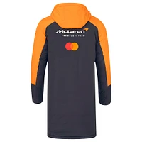 Veste de pluie longue zippée unisexe McLaren F1 Team 2025 Replica Anthracite/Orange