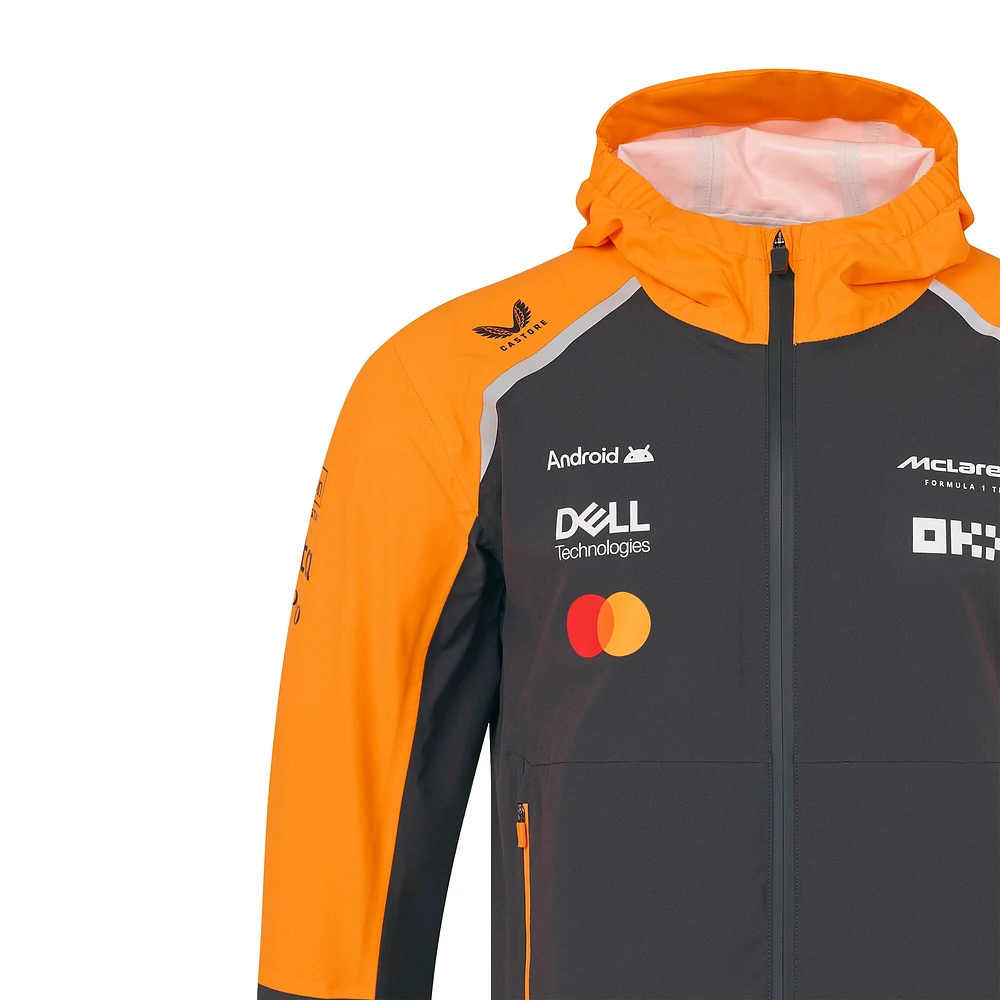 Unisex McLaren  Anthracite/Orange F1 Team 2025 Replica Full-Zip Rain Jacket