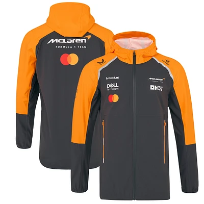 Unisex McLaren  Anthracite/Orange F1 Team 2025 Replica Full-Zip Rain Jacket