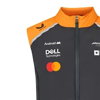 Unisex McLaren  Anthracite/Orange F1 Team 2025 Replica Gilet Full-Zip Vest