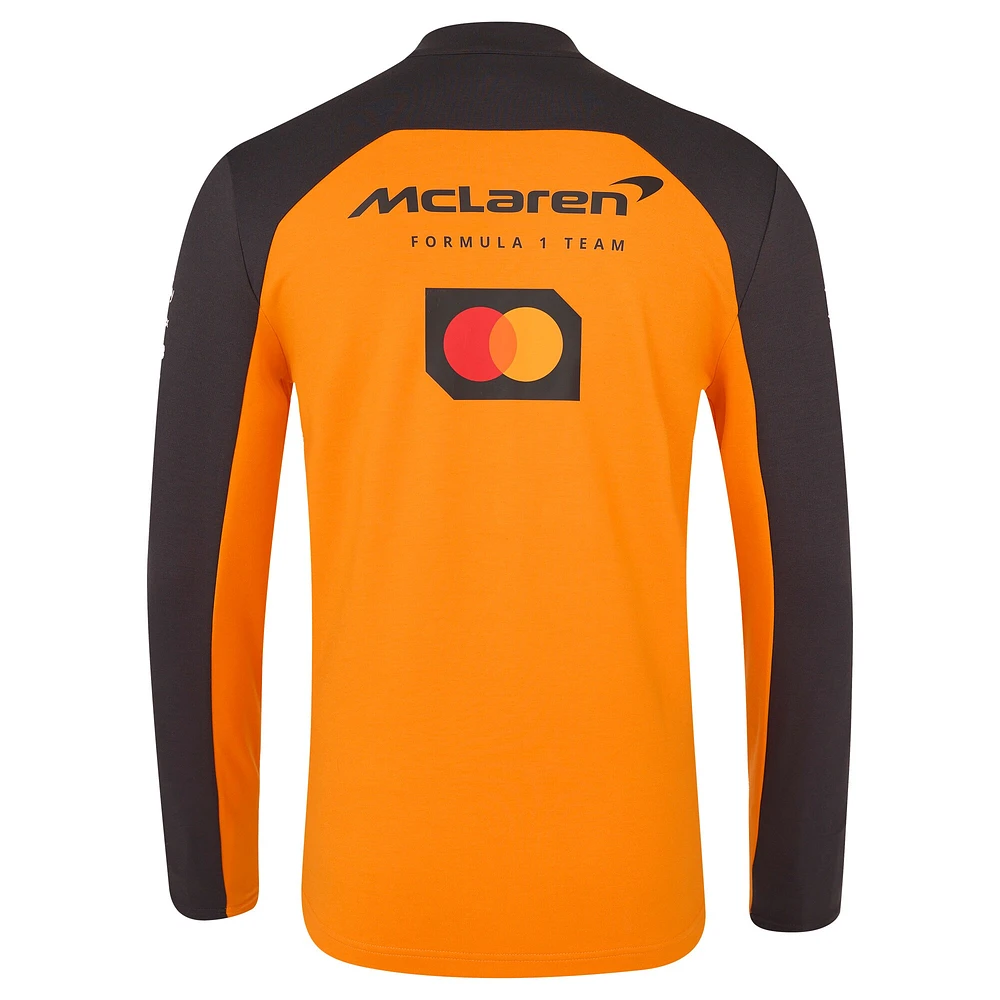 Veste unisexe McLaren F1 Team Replica 2025 Orange/Anthracite à fermeture éclair quart de tour