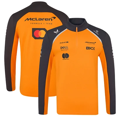 Veste unisexe McLaren F1 Team Replica 2025 Orange/Anthracite à fermeture éclair quart de tour