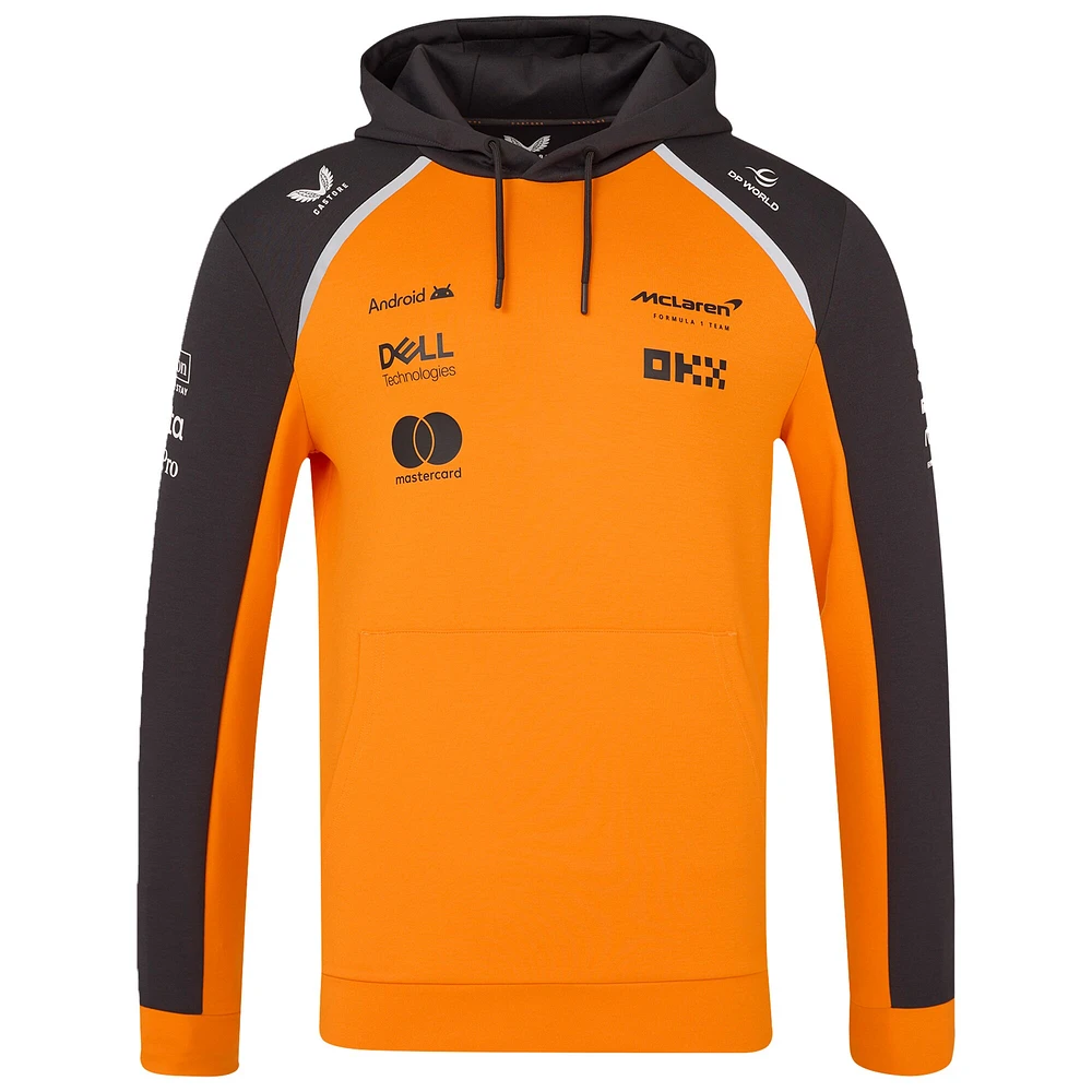 Sweat à capuche unisexe McLaren F1 Team 2025 Replica orange/anthracite