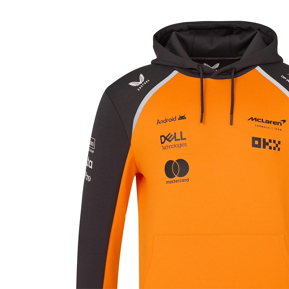 Sweat à capuche unisexe McLaren F1 Team 2025 Replica orange/anthracite