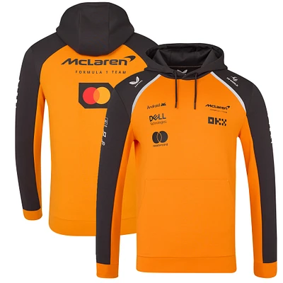 Sweat à capuche unisexe McLaren F1 Team 2025 Replica orange/anthracite