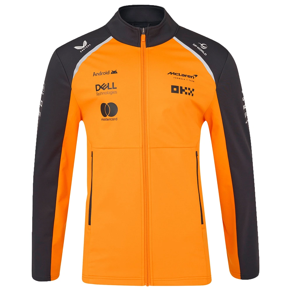 Unisex McLaren  Orange/Anthracite F1 Team 2025 Replica Soft Shell Full-Zip Jacket