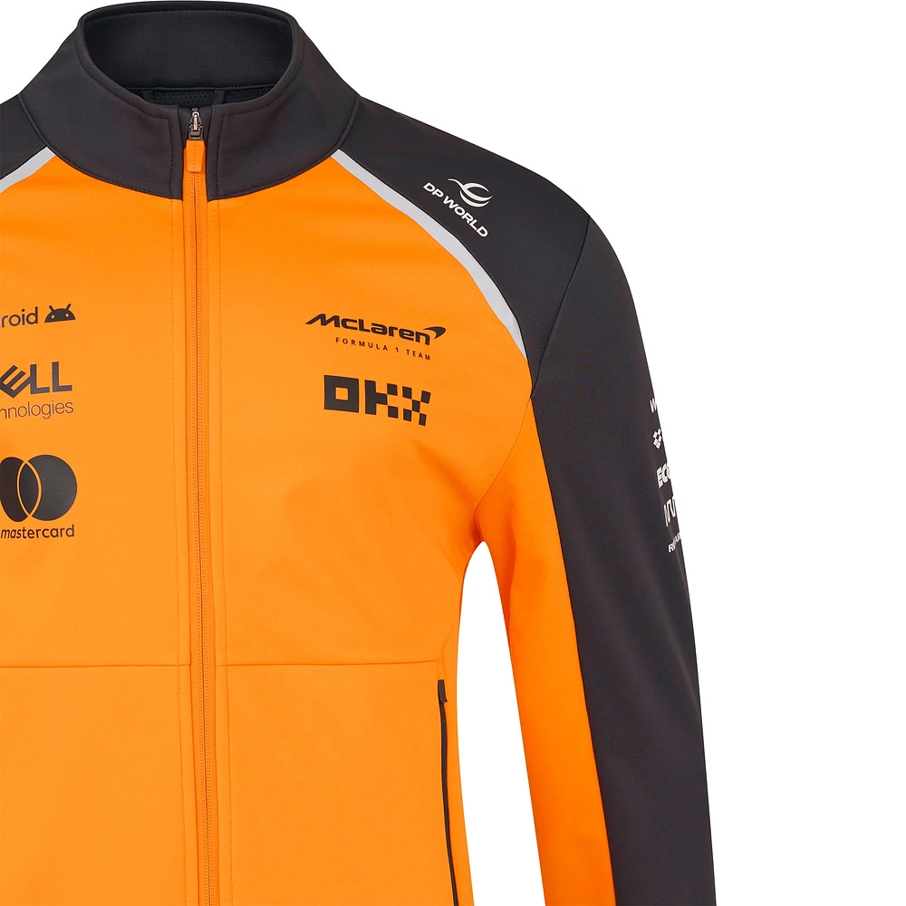 Unisex McLaren  Orange/Anthracite F1 Team 2025 Replica Soft Shell Full-Zip Jacket