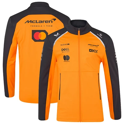 Unisex McLaren  Orange/Anthracite F1 Team 2025 Replica Soft Shell Full-Zip Jacket