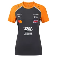 Women's McLaren Lando Norris Anthracite/Orange F1 Team 2025 Replica Driver Set Up T-Shirt