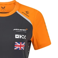 Women's McLaren Lando Norris Anthracite/Orange F1 Team 2025 Replica Driver Set Up T-Shirt