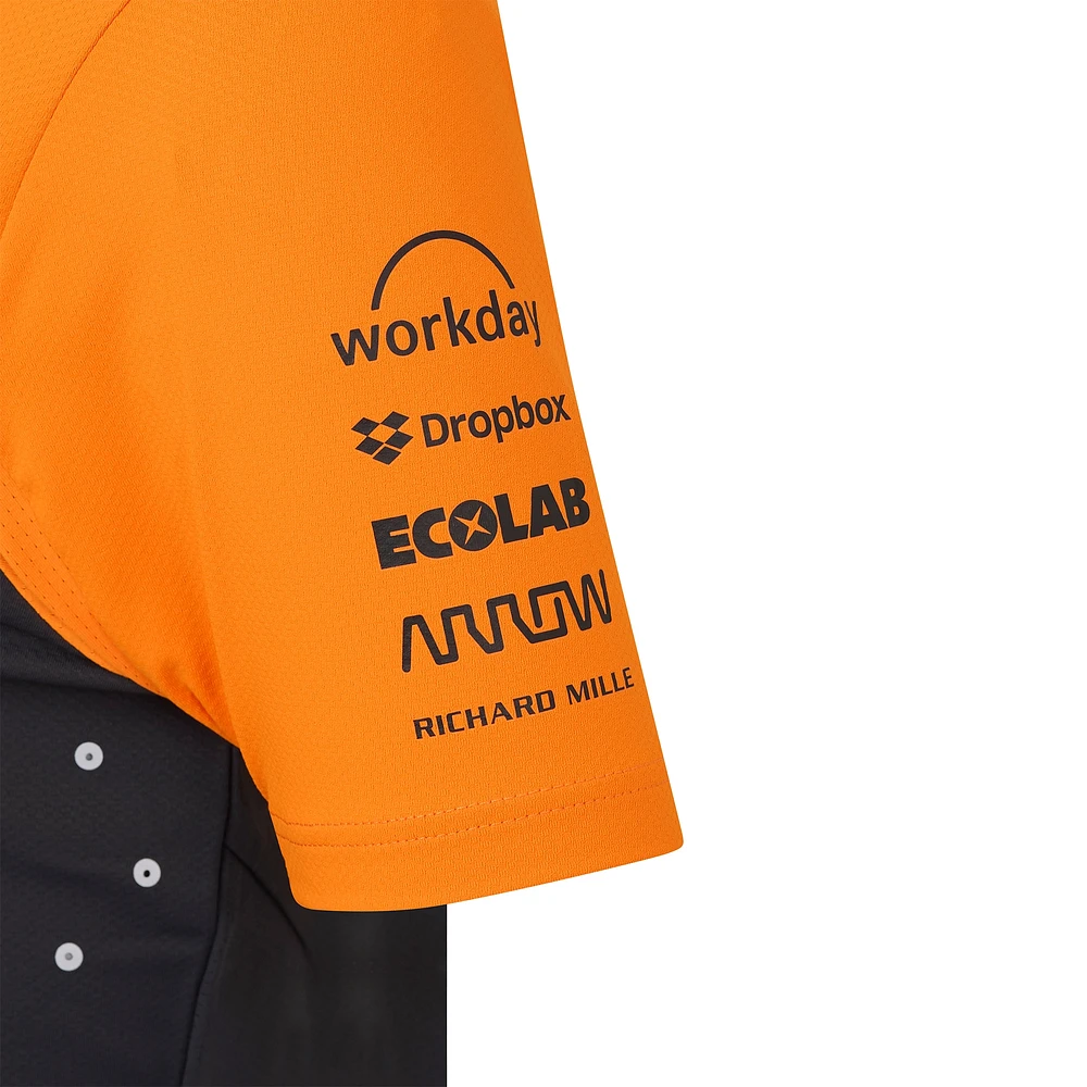 Women's McLaren Lando Norris Anthracite/Orange F1 Team 2025 Replica Driver Set Up T-Shirt