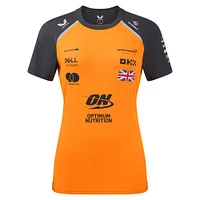 T-shirt pour femme avec réplique du pilote McLaren F1 Team 2025 orange/anthracite Lando Norris
