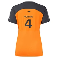 T-shirt pour femme avec réplique du pilote McLaren F1 Team 2025 orange/anthracite Lando Norris