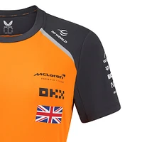 T-shirt pour femme avec réplique du pilote McLaren F1 Team 2025 orange/anthracite Lando Norris