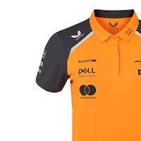 Polo réplique McLaren F1 Team 2025 orange/anthracite pour femme