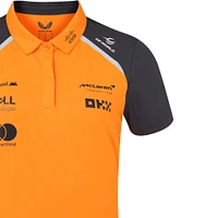 Polo réplique McLaren F1 Team 2025 orange/anthracite pour femme