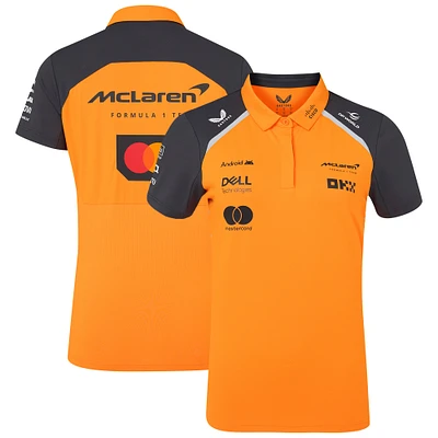 Polo réplique McLaren F1 Team 2025 orange/anthracite pour femme