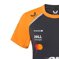 T-shirt réplique de l'écurie McLaren F1 Team 2025 pour femme, couleur anthracite/orange, Oscar Piastri