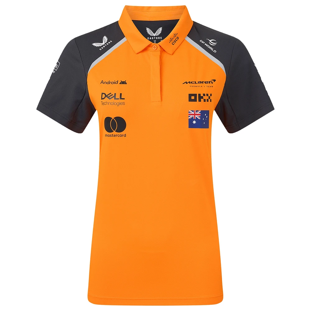 Women's McLaren Oscar Piastri Orange/Anthracite F1 Team 2025 Replica Driver Polo