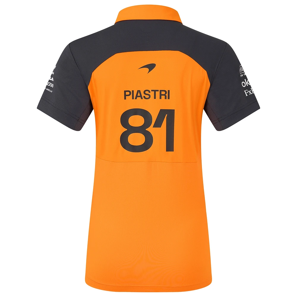 Women's McLaren Oscar Piastri Orange/Anthracite F1 Team 2025 Replica Driver Polo