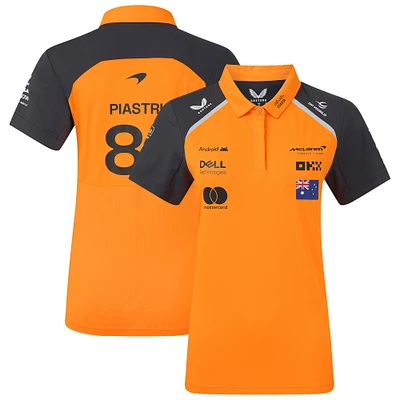 Women's McLaren Oscar Piastri Orange/Anthracite F1 Team 2025 Replica Driver Polo