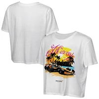 Women's  White McLaren F1 Team 2025 Miami Grand Prix Sunset T-Shirt