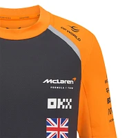 Youth McLaren Lando Norris Anthracite/Orange F1 Team 2025 Replica Driver Set Up T-Shirt