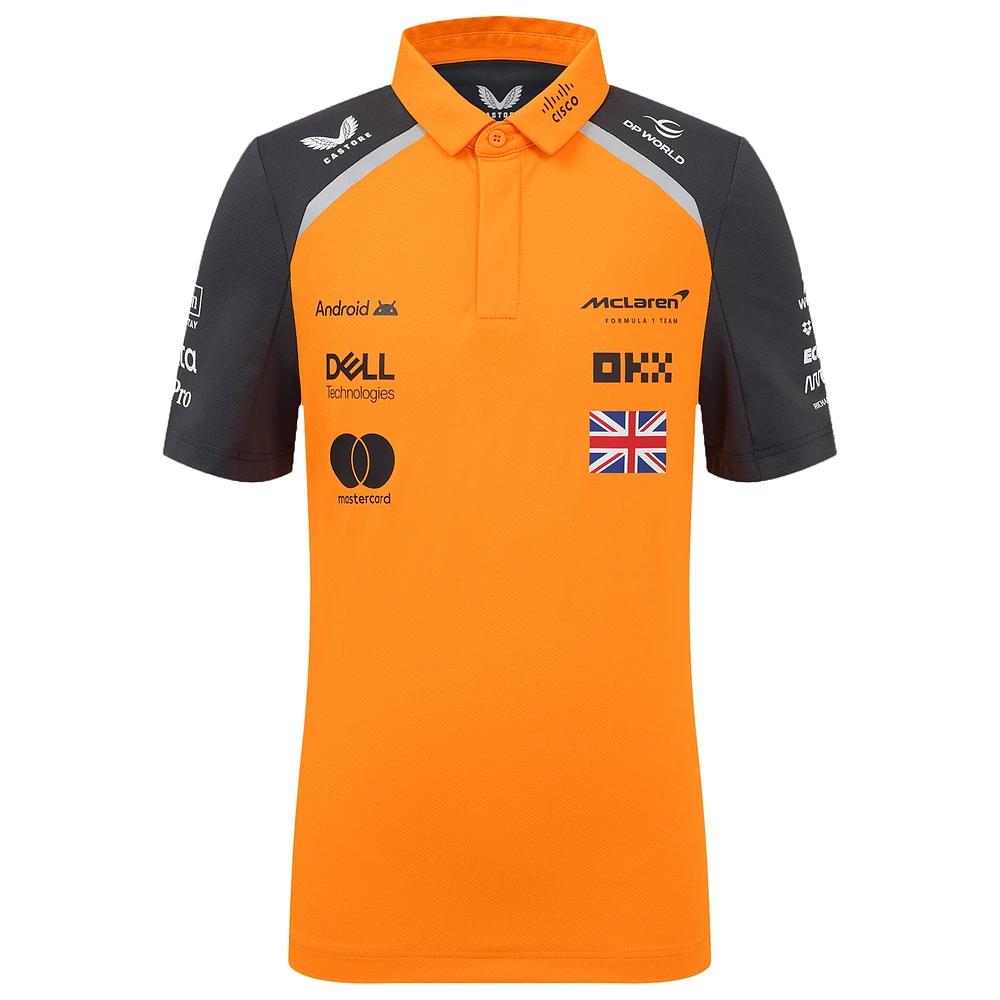 Youth McLaren Lando Norris Orange/Anthracite F1 Team 2025 Replica Driver Polo