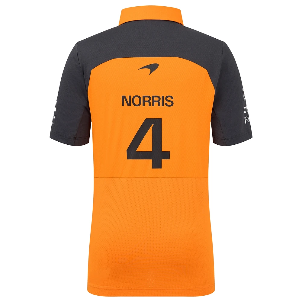 Youth McLaren Lando Norris Orange/Anthracite F1 Team 2025 Replica Driver Polo