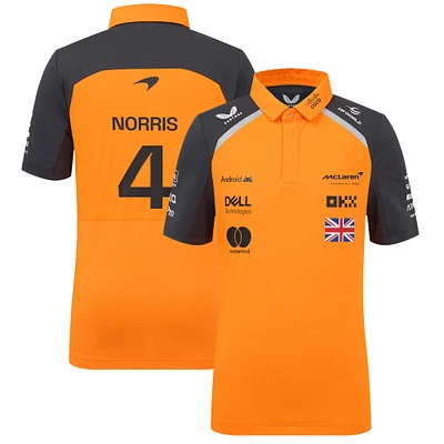 Youth McLaren Lando Norris Orange/Anthracite F1 Team 2025 Replica Driver Polo