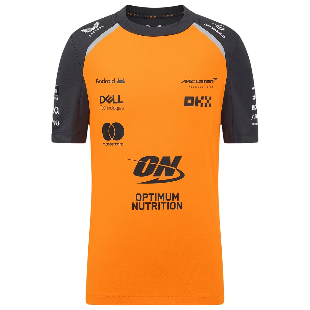 T-shirt pour jeunes McLaren F1 Team 2025 Replica Set Up Orange/Anthracite