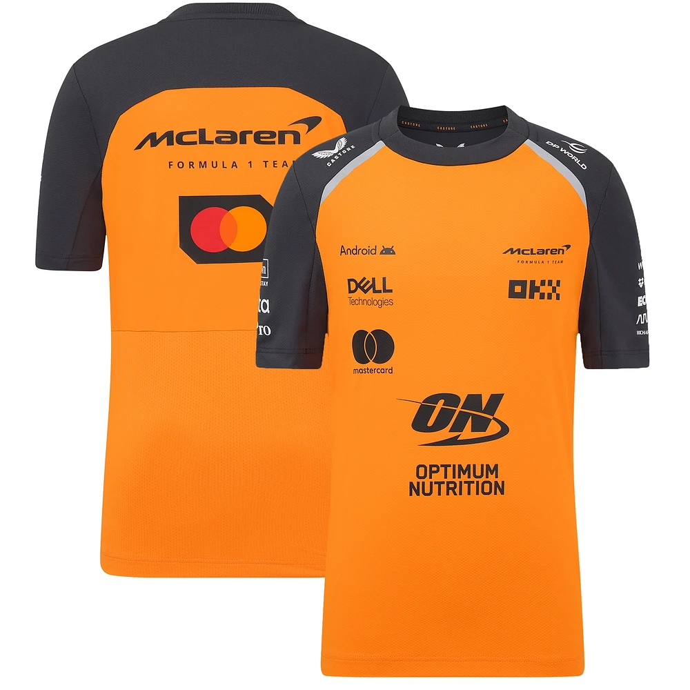 T-shirt pour jeunes McLaren F1 Team 2025 Replica Set Up Orange/Anthracite