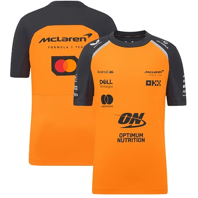 T-shirt pour jeunes McLaren F1 Team 2025 Replica Set Up Orange/Anthracite