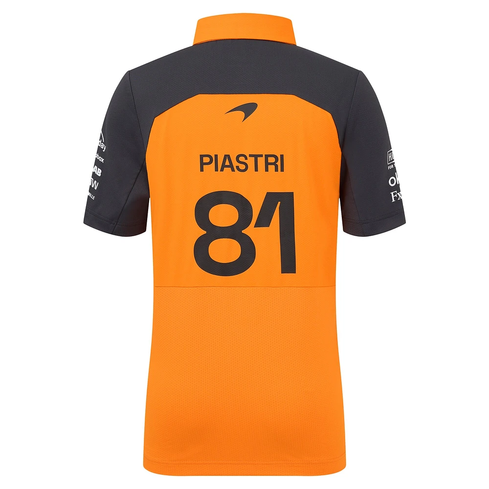Polo pilote réplique McLaren F1 Team 2025 orange/anthracite Oscar Piastri pour jeune