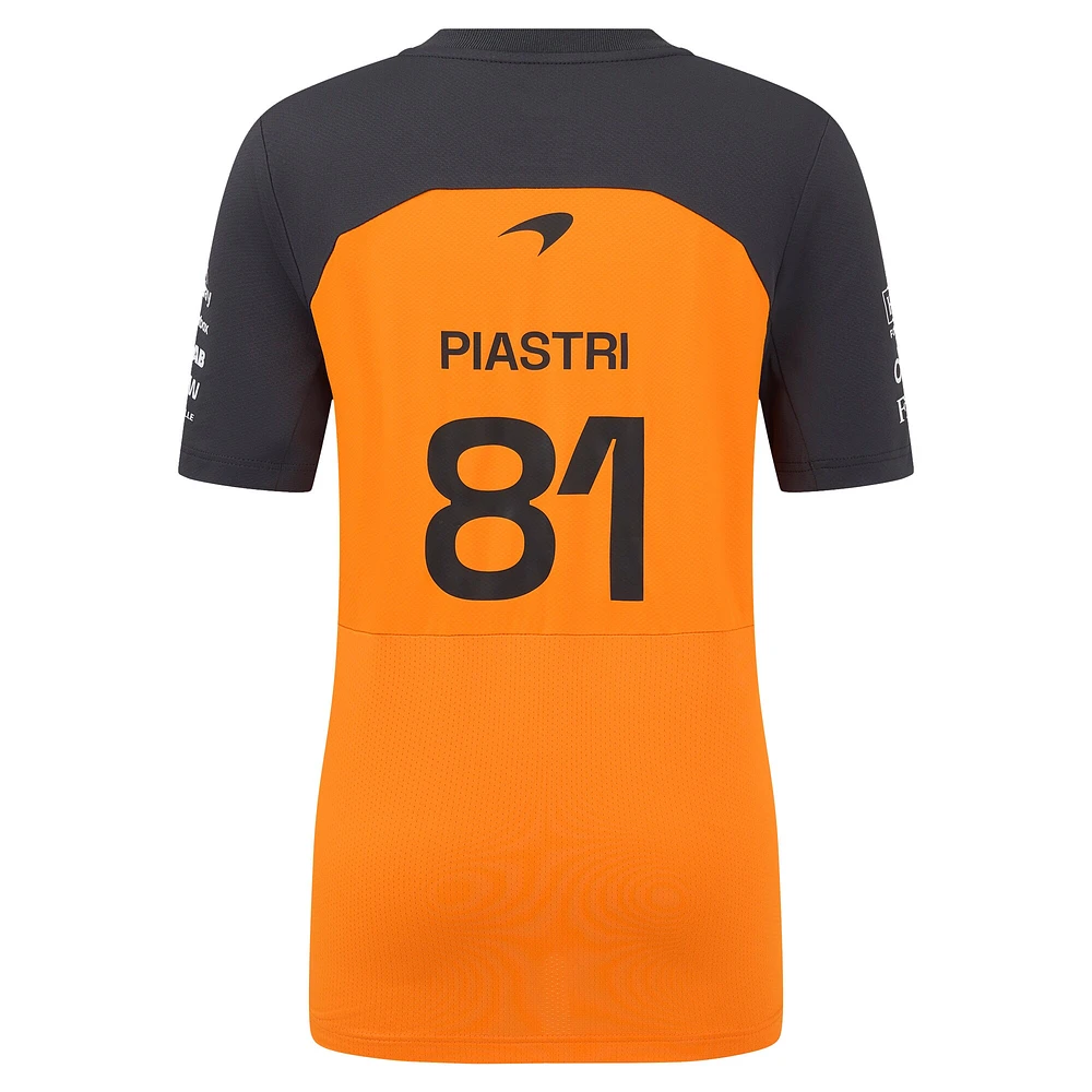 T-shirt de configuration du pilote réplique McLaren F1 Team 2025 orange/anthracite pour jeune Oscar Piastri