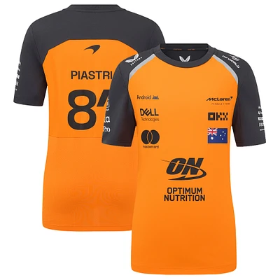 T-shirt de configuration du pilote réplique McLaren F1 Team 2025 orange/anthracite pour jeune Oscar Piastri