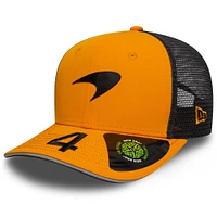 Youth New Era Lando Norris Orange/Anthracite McLaren F1 Team 2025 Replica 9FIFTY Stretch-Snap Trucker Hat