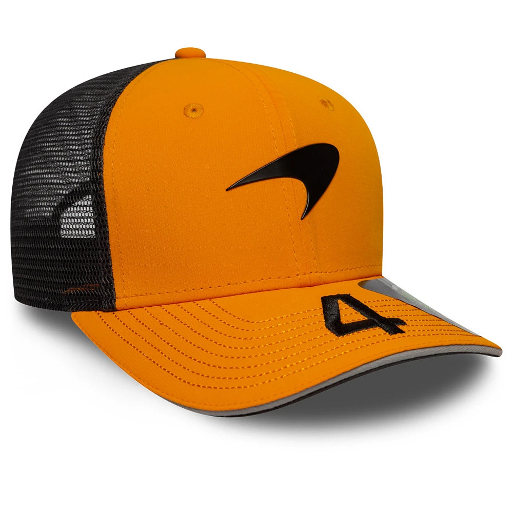 Youth New Era Lando Norris Orange/Anthracite McLaren F1 Team 2025 Replica 9FIFTY Stretch-Snap Trucker Hat