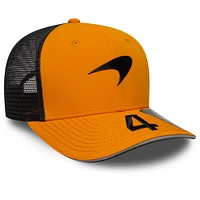 Youth New Era Lando Norris Orange/Anthracite McLaren F1 Team 2025 Replica 9FIFTY Stretch-Snap Trucker Hat