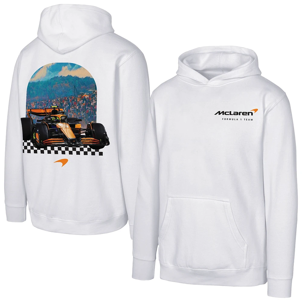 Sweat à capuche rétro McLaren F1 Team blanc pour jeune