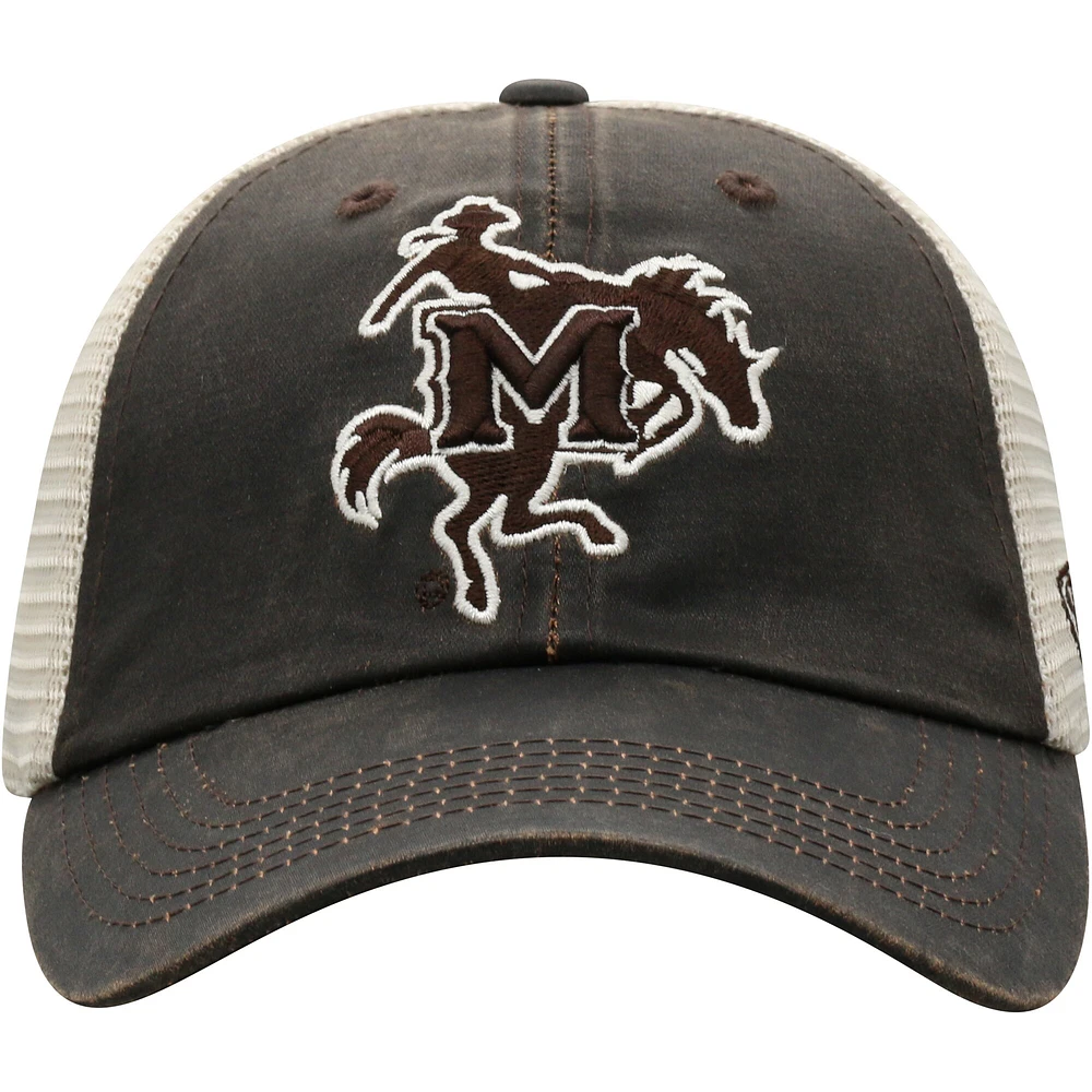 Top of the World Brown McNeese State Cowboys Scat Mesh Trucker Snapback Hat pour hommes