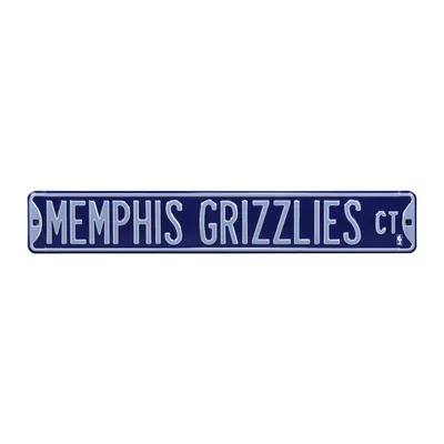 Memphis Grizzlies 6" x 36" Steel Street Sign - Blue