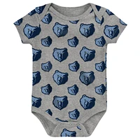 Lot de deux body bleu clair/gris Memphis Grizzlies pour bébé