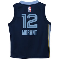 Maillot de joueur Nike Ja Morant Navy Memphis Grizzlies Swingman pour bébé - Icon Edition