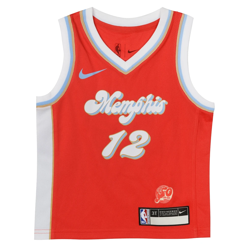 Maillot de joueur Nike Ja Morant rouge Memphis Grizzlies 2024/25 Swingman pour bébé - Édition City