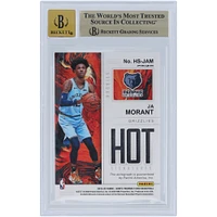 Ja Morant Memphis Grizzlies Autographed 2019-20 Panini Hoops Premium Stock Hot Rookies Flash #HS-JAM BGS Authenticated 9.5/10 Rookie Card - 9,9.5,9.5,9.5 Subgrades