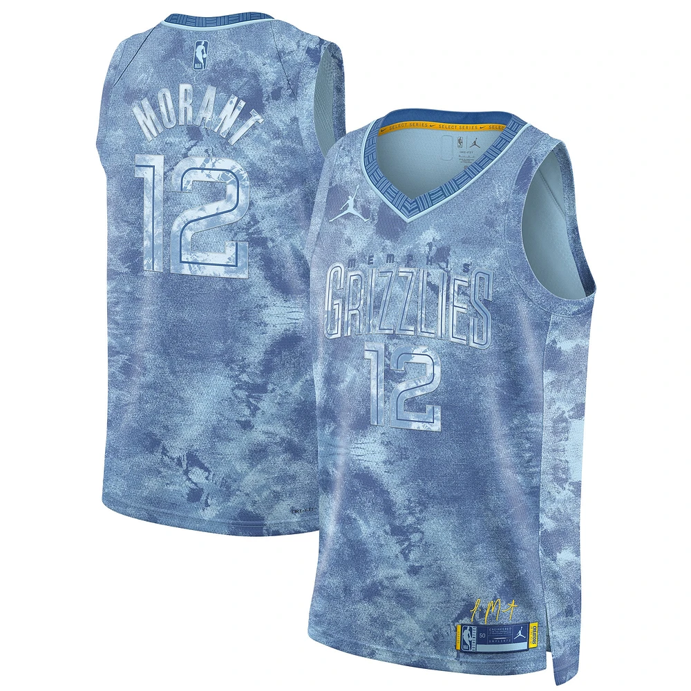 Jordan Brand Ja Morant Light Blue Memphis Grizzlies Select Series Swingman Jersey